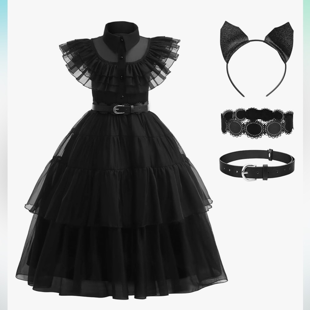 Wednesday Addams Costume 4T/5T